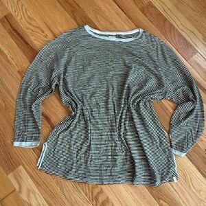 We The Free Black & White Striped Long-Sleeve Tee